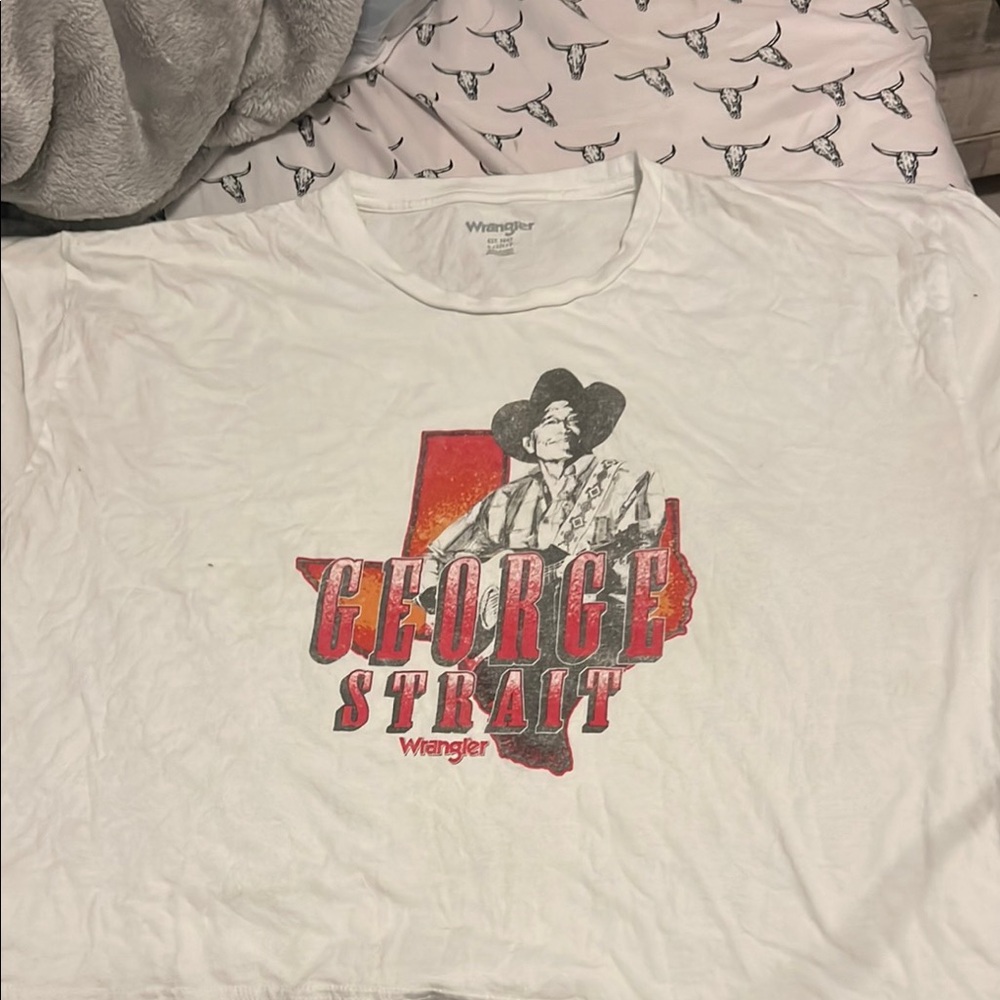 Wrangler White George Strait Graphic Tee